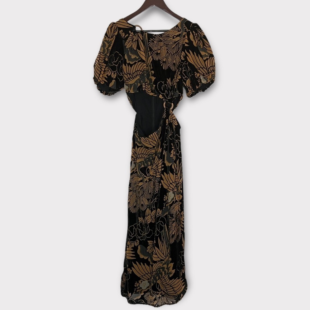 Anthropologie Let‎ Me Be Burnout Velvet Cutout Maxi Dress NWT - Picture 4 of 12